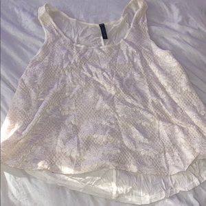 White lace tank top